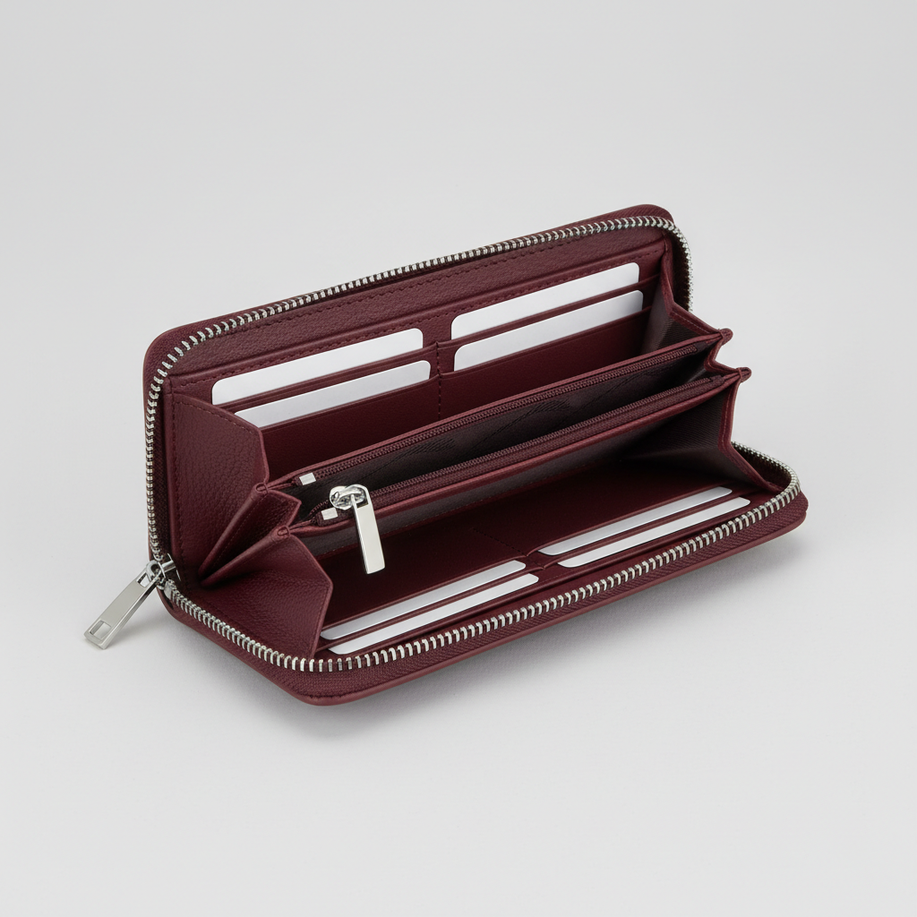 OPPS Lucia Zip Around Wallet - Open